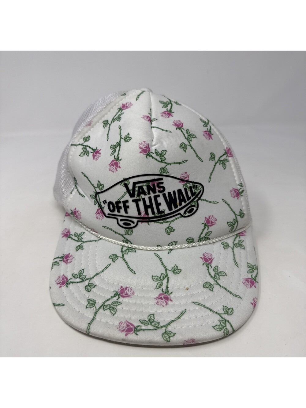 VANS Off The Wall White Floral Snapback Trucker Hat OTTO
